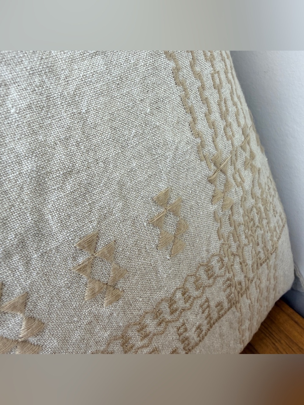 Ib Laursen Danish Embroidered Lumbar Pillow 40x60cm Feather Insert Nordic Norlii - Picture 11 of 14